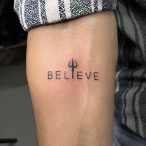 Believe trishul tattoo