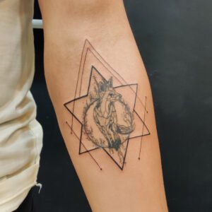 wolf tattoo line 01