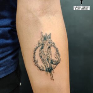 wolfgeometrical tattoo